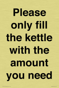 Please only fill the kettle with the amount you need